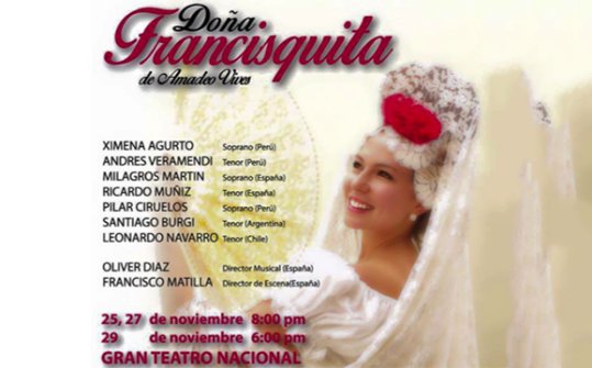 Zarzuela 'Doña Francisquita' at the Gran Teatro Nacional de Lima